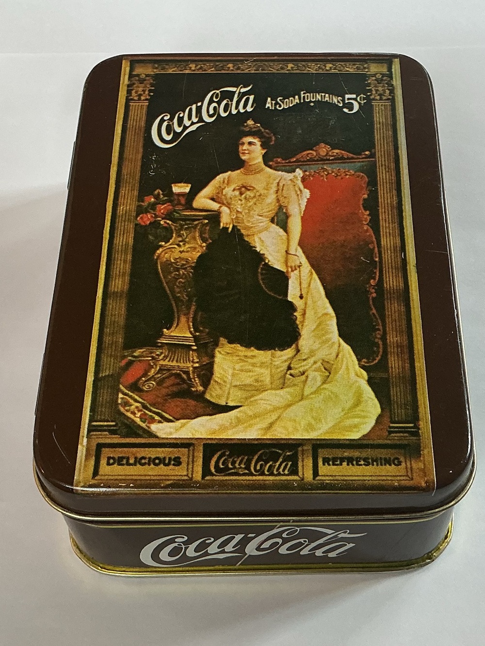 Coca Cola Tin “At Soda Fountains”